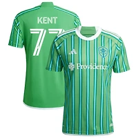 Ryan Kent Men's adidas  Green Seattle Sounders FC 2024 The Anniversary Kit Replica Custom Jersey