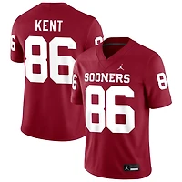 Carson Kent Men's Jordan Brand Crimson Oklahoma Sooners NIL Pick-A-Player Football Replica Jersey