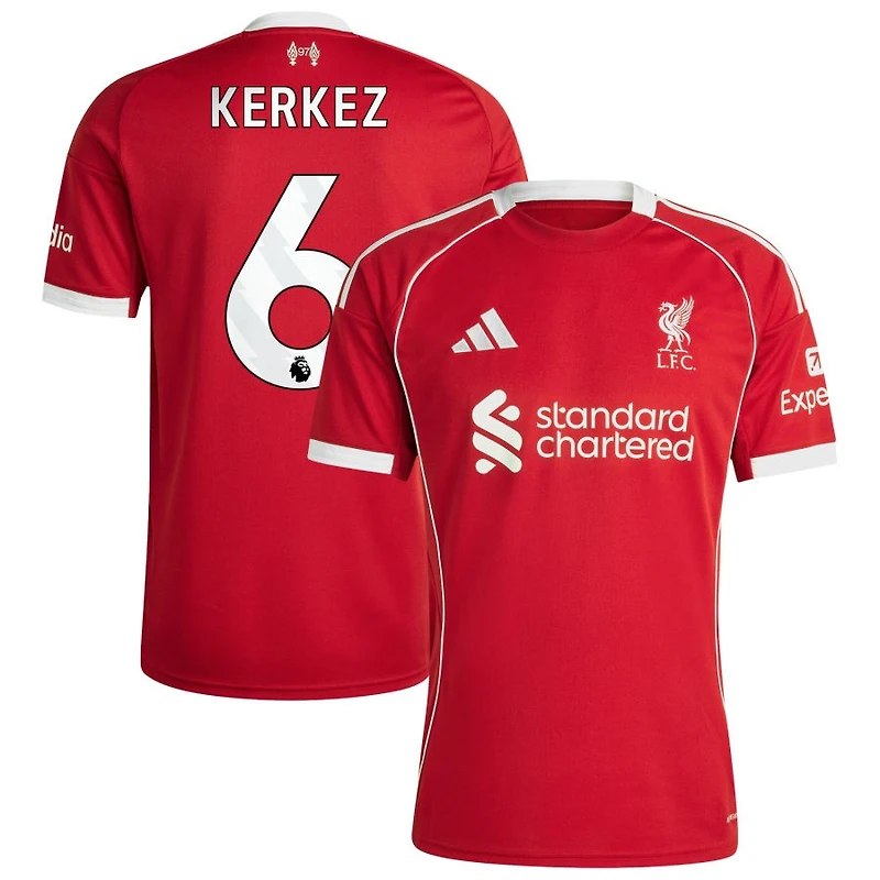 Milos Kerkez Men's adidas  Red Liverpool 2025/26 Home Custom Replica Jersey
