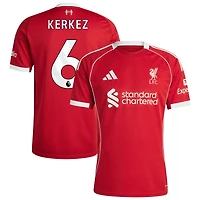 Milos Kerkez Men's adidas  Red Liverpool 2025/26 Home Custom Replica Jersey