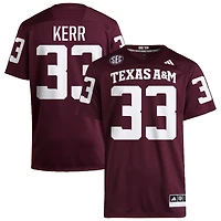 Jarred Kerr Men's adidas  Maroon Texas A&M Aggies NIL Pick-A-Player Home Premier Football Jersey
