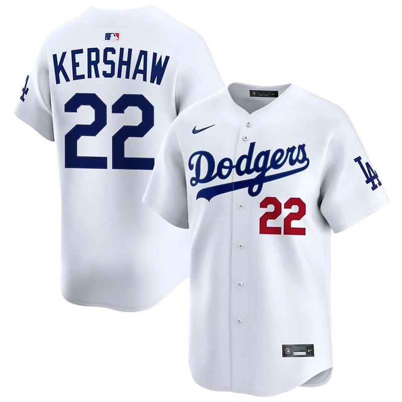 Clayton Kershaw Men's Nike White Los Angeles Dodgers Home Limited Custom Jersey