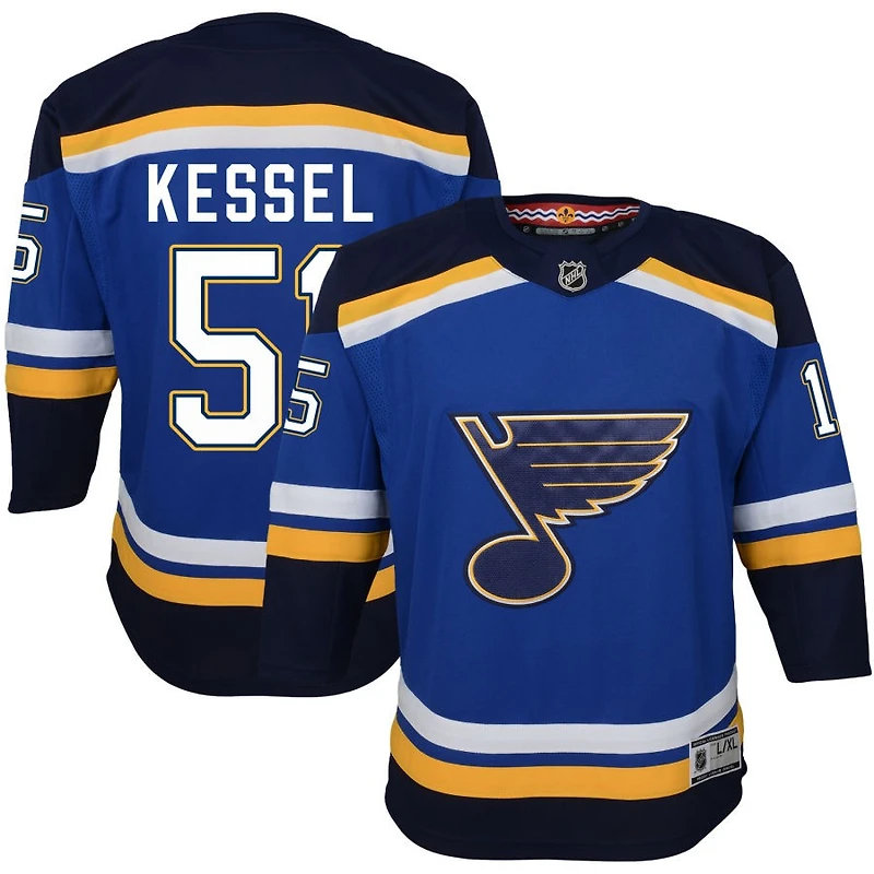 Matthew Kessel Youth Blue St. Louis Blues Home Premier Custom Jersey