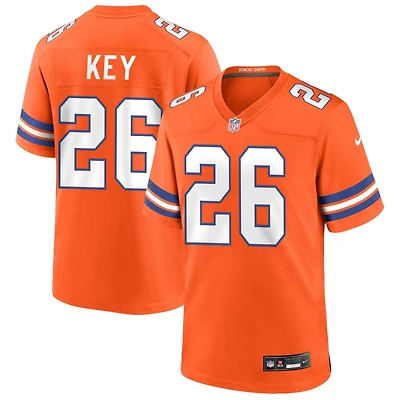 Devon Key Men's Nike Orange Denver Broncos Mile High Collection 1977 Throwback Custom Game Jersey