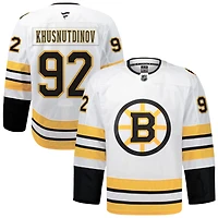 Marat Khusnutdinov Men's Fanatics White Boston Bruins Away Authentic Pro Custom Jersey