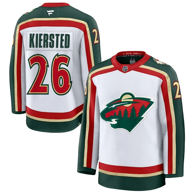 Matt Kiersted Men's Fanatics  White Minnesota Wild 25th Anniversary Premium Custom Jersey