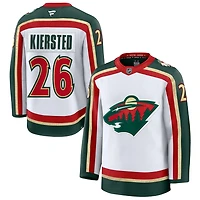 Matt Kiersted Men's Fanatics  White Minnesota Wild 25th Anniversary Premium Custom Jersey