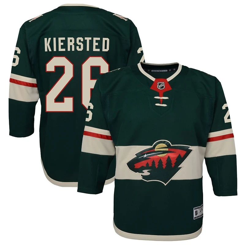 Matt Kiersted Youth Green Minnesota Wild Home Premier Custom Jersey