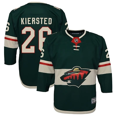 Matt Kiersted Youth Green Minnesota Wild Home Premier Custom Jersey