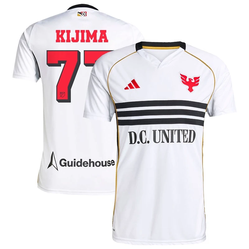 Hosei Kijima Men's adidas White D.C. United 2025 Third Replica Custom Jersey