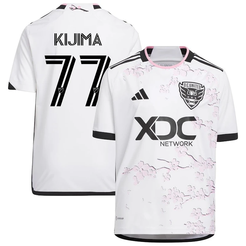 Hosei Kijima Youth adidas White D.C. United 2023 The Cherry Blossom Kit Replica Custom Jersey