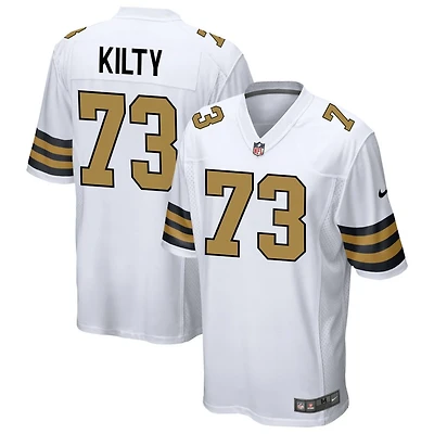 Easton Kilty Men's Nike White New Orleans Saints Alternate Custom Game Jersey