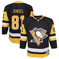 Ben Kindel Youth Black Pittsburgh Penguins Home Premier Custom Jersey