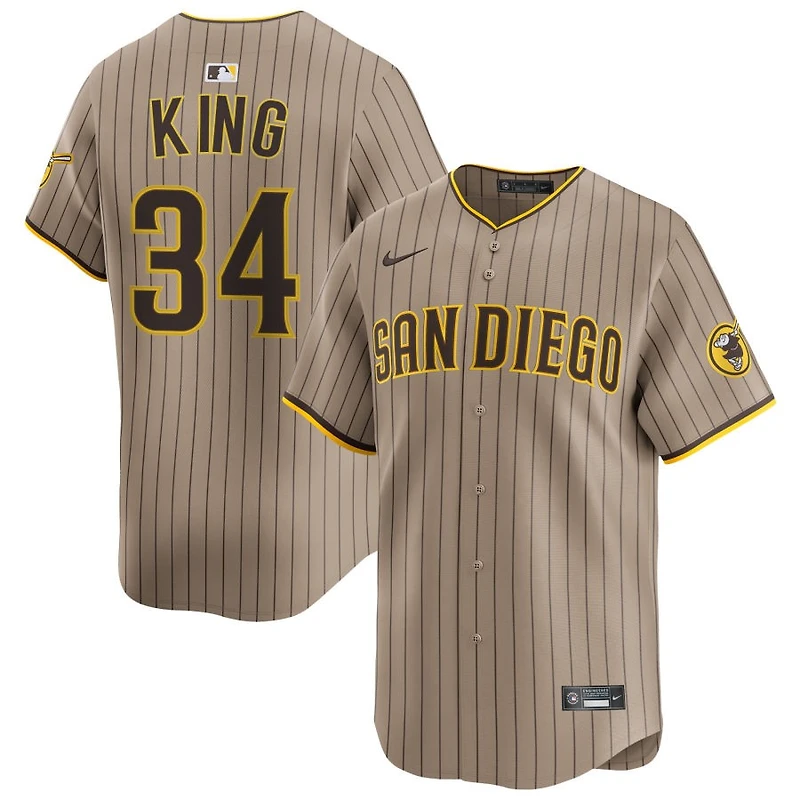 Michael King Men's Nike Sand San Diego Padres Alternate Limited Custom Jersey