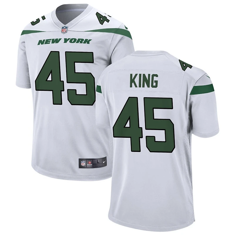 Kobe King Men's Nike White New York Jets Custom Game Jersey