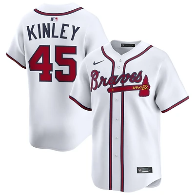 Tyler Kinley Men's Nike White Atlanta Braves Home Limited Custom Jersey