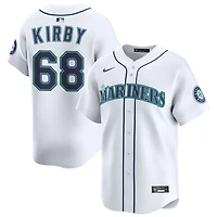 George Kirby Men's Nike White Seattle Mariners Home Limited Custom Jersey