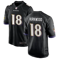 Keith Kirkwood Men's Nike Black Baltimore Ravens Alternate Custom Game Jersey