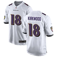 Keith Kirkwood Men's Nike White Baltimore Ravens Custom Game Jersey