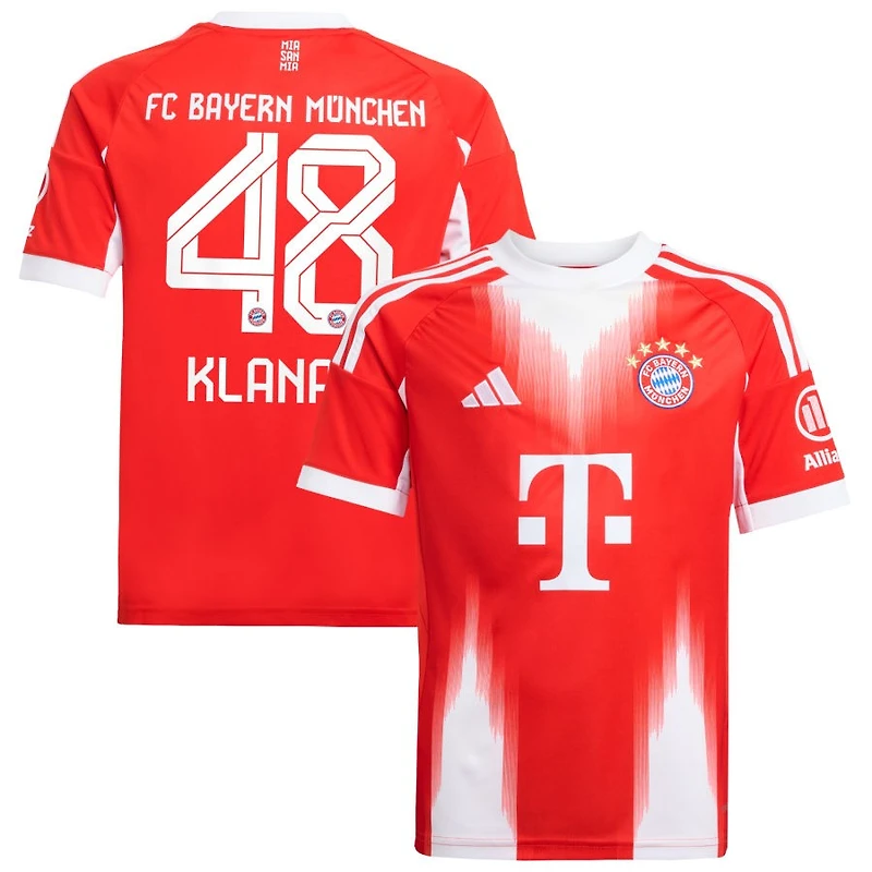 Leon Klanac Youth adidas Red Bayern Munich 2025/26 Home Replica Custom Jersey