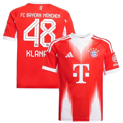 Leon Klanac Youth adidas Red Bayern Munich 2025/26 Home Replica Custom Jersey