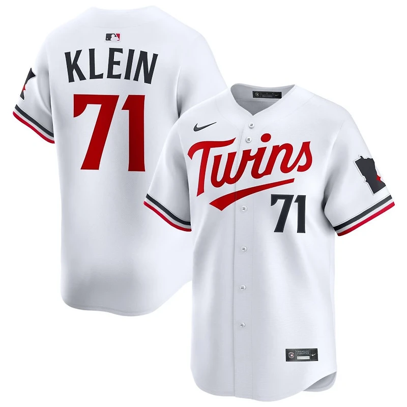 John Klein Men's Nike White Minnesota Twins Home Limited Custom Jersey