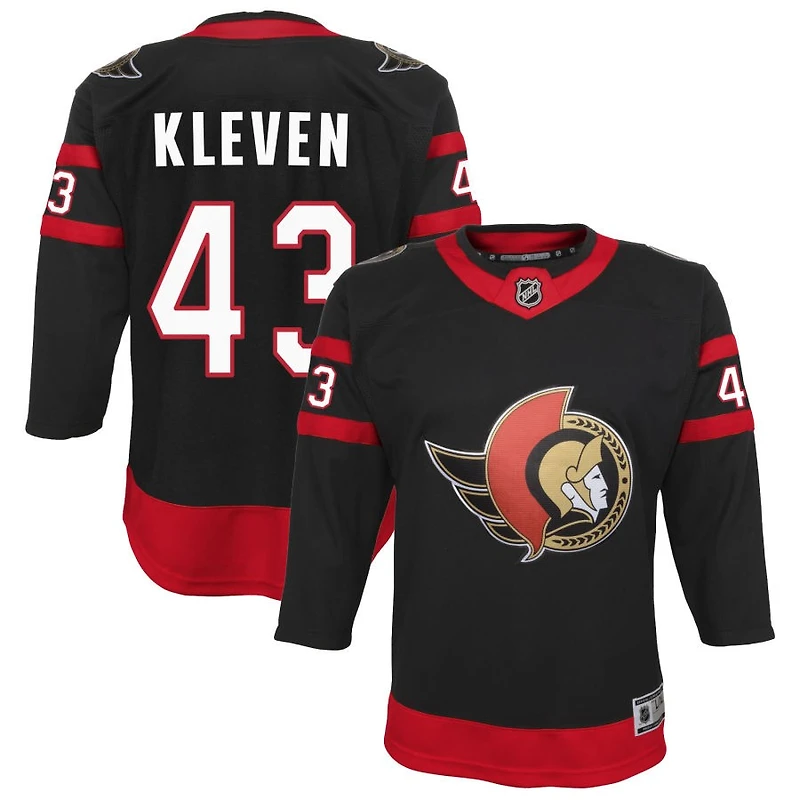 Tyler Kleven Youth Black Ottawa Senators Home Custom Premier Jersey