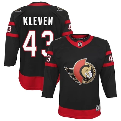 Tyler Kleven Youth Black Ottawa Senators Home Custom Premier Jersey