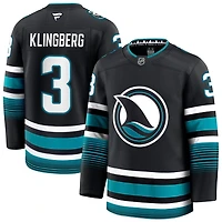 John Klingberg Men's Fanatics Black San Jose Sharks Alternate Premium Custom Jersey