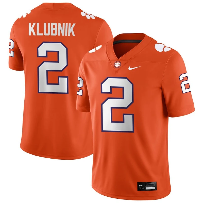 Cade Klubnik Men's Nike Orange Clemson Tigers NIL Pick-A-Player Game Jersey