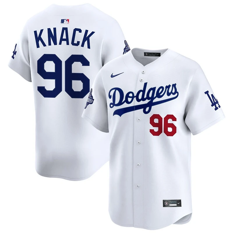 Landon Knack Men's Nike  White Los Angeles Dodgers 2025 World Series Champions Home Custom Limited Jersey