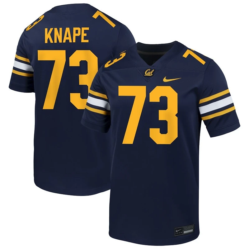 Tyler Knape Men's Nike Navy Cal Bears NIL Pick-A-Player Football Game Jersey