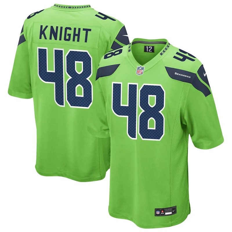 Tyrice Knight Men's Nike Neon Green Seattle Seahawks Alternate Custom Game Jersey