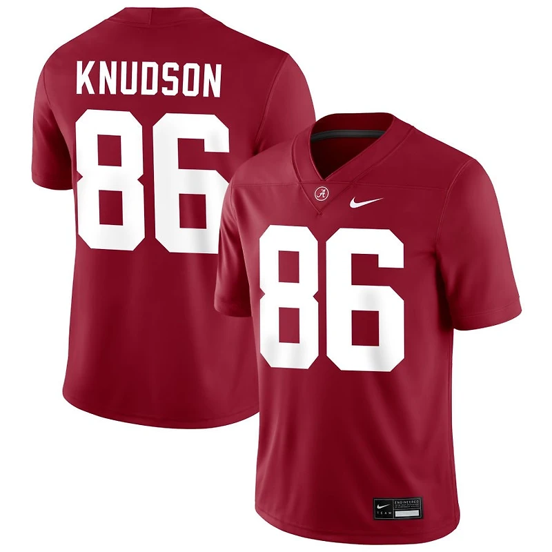 Peter Knudson Men's Nike Crimson Alabama Crimson Tide NIL Pick-A-Player Football Replica Jersey