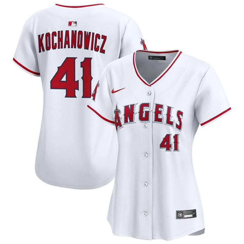 Jack Kochanowicz Women's Nike White Los Angeles Angels Home Limited Custom Jersey