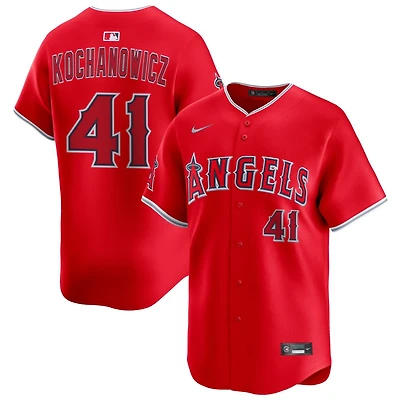 Jack Kochanowicz Men's Nike Red Los Angeles Angels Alternate Limited Custom Jersey