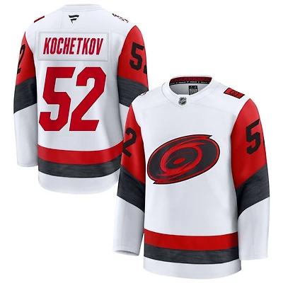 Pyotr Kochetkov Men's Fanatics White Carolina Hurricanes Away Premium Custom Jersey