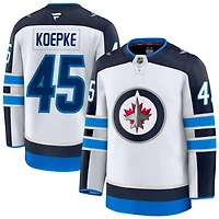 Cole Koepke Men's Fanatics White Winnipeg Jets Away Premium Custom Jersey