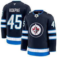 Cole Koepke Men's Fanatics Navy Winnipeg Jets Home Premium Custom Jersey