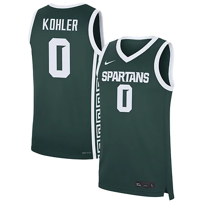 Jaxon Kohler Men's Nike Green Michigan State Spartans NIL Pick-A-Player Men's Basketball Jersey