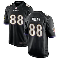 Charlie Kolar Men's Nike Black Baltimore Ravens Alternate Custom Game Jersey