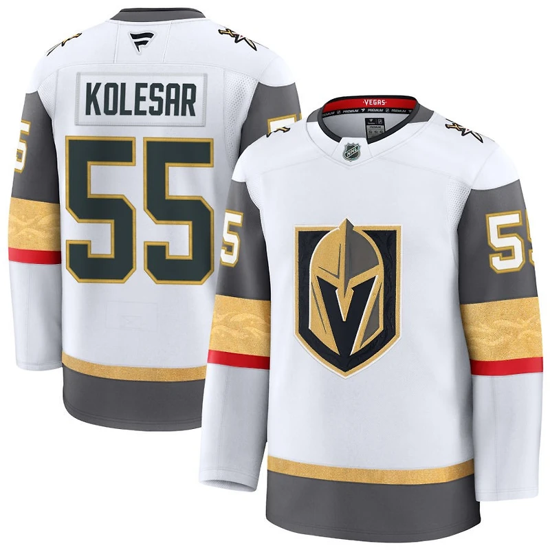 Keegan Kolesar Men's Fanatics White Vegas Golden Knights Away Premium Custom Jersey