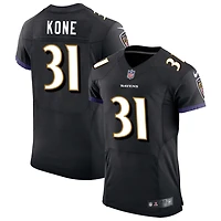 Bilhal Kone Men's Nike Black Baltimore Ravens Speed Machine Elite Custom Jersey