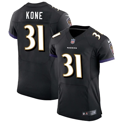 Bilhal Kone Men's Nike Black Baltimore Ravens Speed Machine Elite Custom Jersey