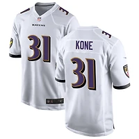 Bilhal Kone Men's Nike White Baltimore Ravens Custom Game Jersey