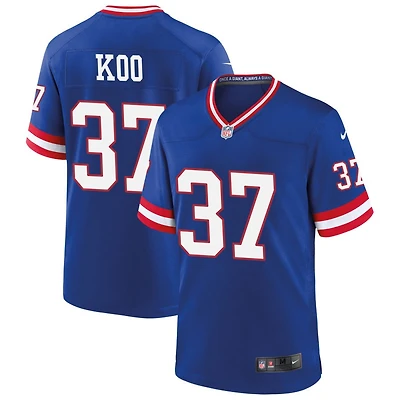 Younghoe Koo Men's Nike Royal New York Giants Classic Custom Game Jersey