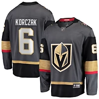 Kaedan Korczak Men's Fanatics Gray Vegas Golden Knights Alternate Breakaway Custom Jersey