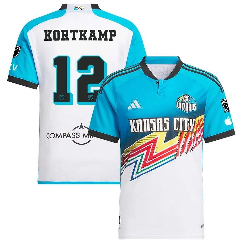 Jack Kortkamp Men's adidas White Sporting Kansas City 2024 Archive Custom Authentic Jersey
