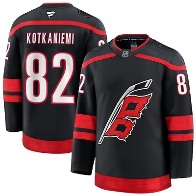 Jesperi Kotkaniemi Men's Fanatics Black Carolina Hurricanes Home Premium Custom Jersey