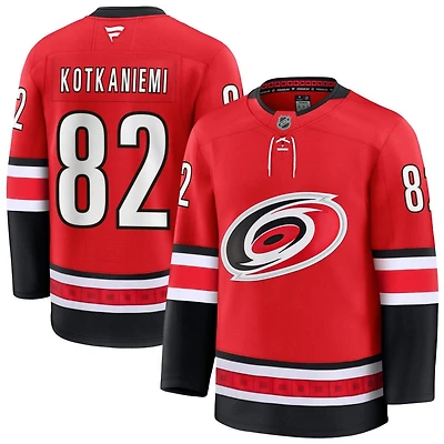 Jesperi Kotkaniemi Men's Fanatics Red Carolina Hurricanes Alternate Premium Custom Jersey